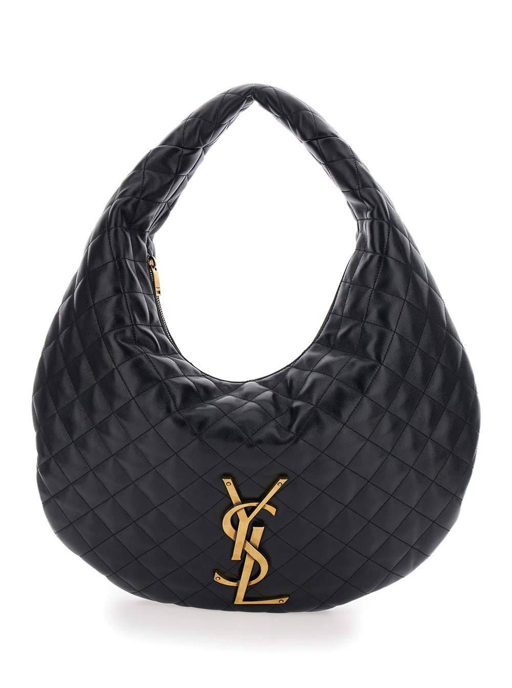 Saint Laurent Borsa a spalla 'YSL BO ICARE HOBO' con design semplice in pelle Nero Donna