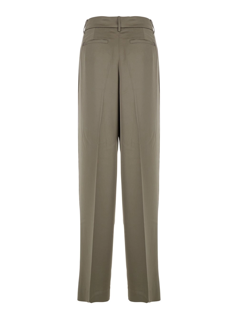 Michael michael kors Pantalone con Passanti per Cintura e Gamba Ampia in Tessuto Tecnico Marrone Donna, view 2