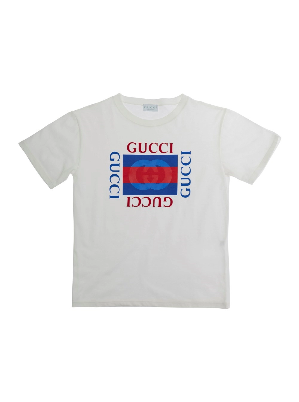 Gucci kids T-Shirt Bianco '575114XJHO89214' con Logo sul Fronte in Cotone Donna
