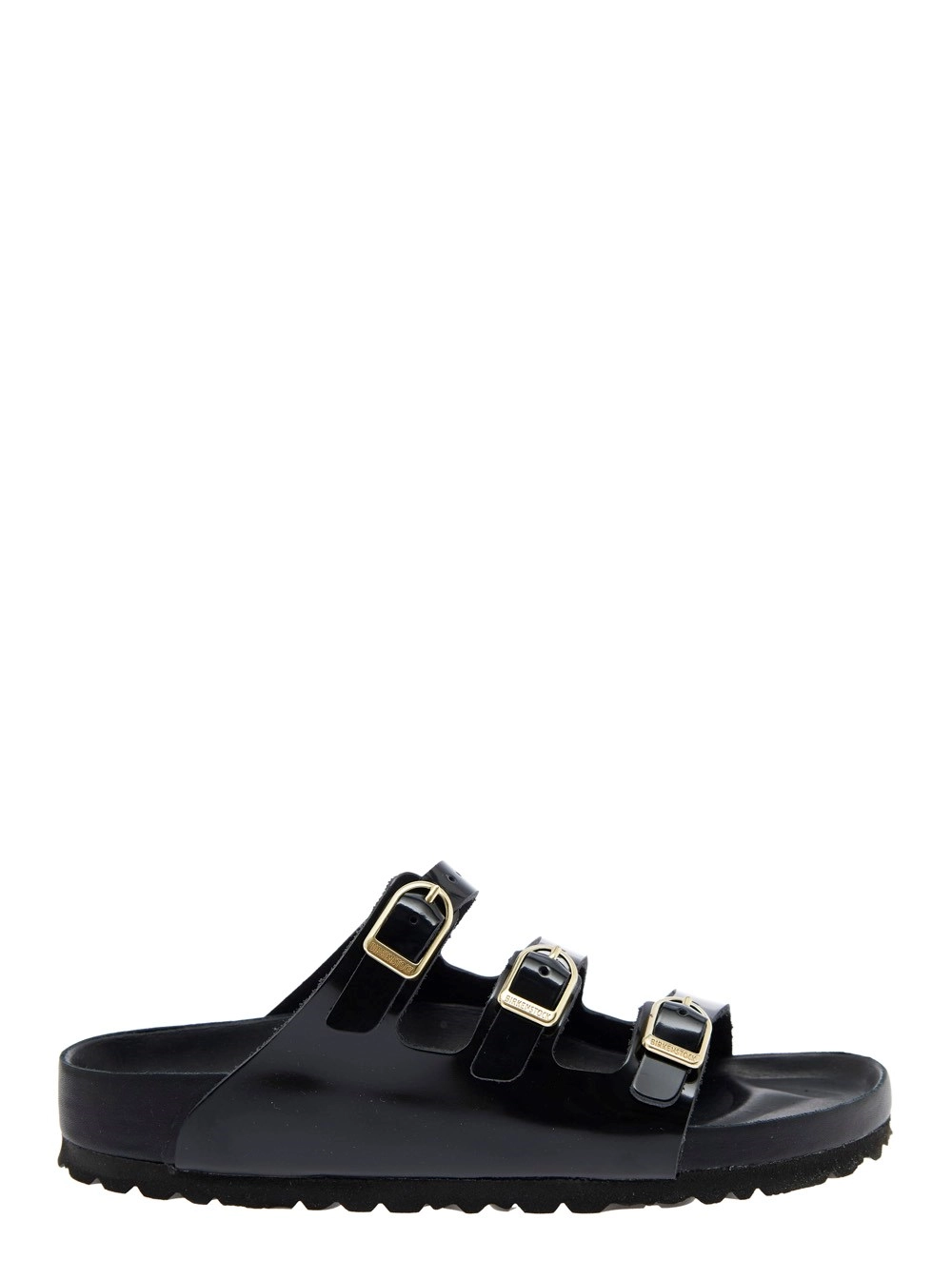 Birkenstock Sandali 'Florida' con Chiusura Regolabile con Fibbia e Tre Cinturini in Pelle Neri Donna