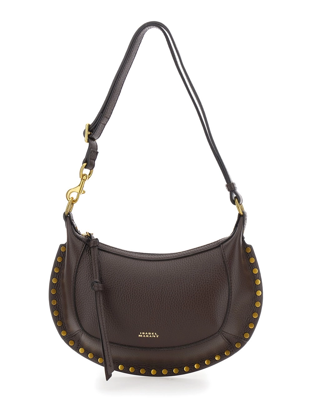 Isabel Marant Borsa a tracolla OSKAN MOON-GZ con dettagli in pelle e logo, Marrone, Donna