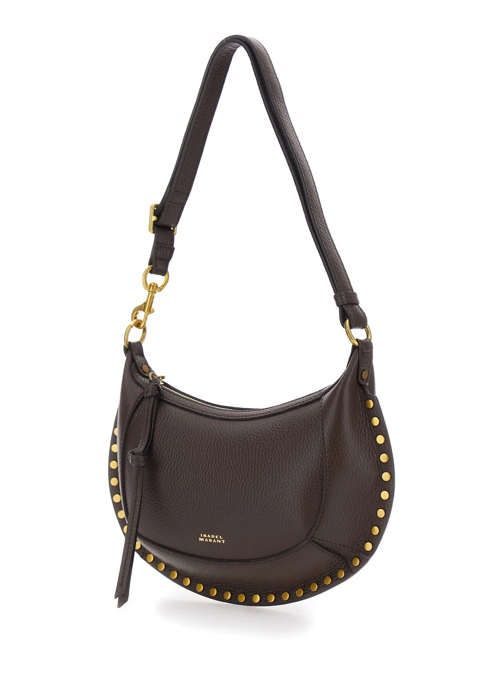 Isabel Marant Borsa a tracolla OSKAN MOON-GZ con dettagli in pelle e logo, Marrone, Donna, view 2