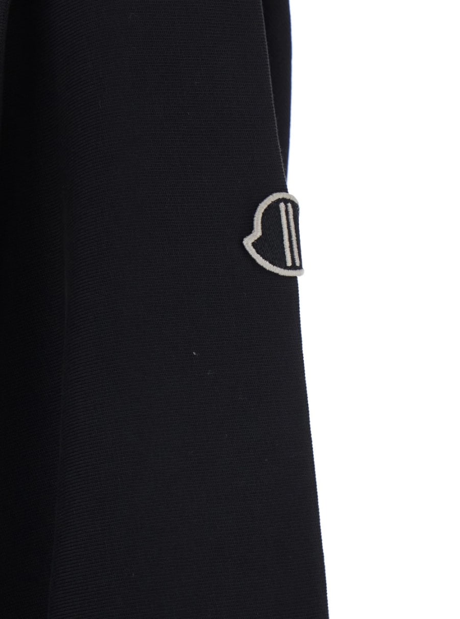 Rick owens x moncler T-Shirt Oversize 'Rick Owens X Moncler' Girocollo con Maxi Stampa sul Fronte e Patch Logo sul Lato in Cotone Nera Unisex, view 3