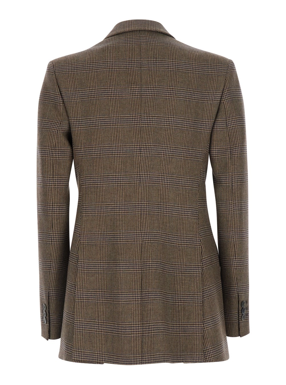 P.A.R.O.S.H. Blazer con chiusura doppiopetto in viscosa e lana marrone per donna, view 2
