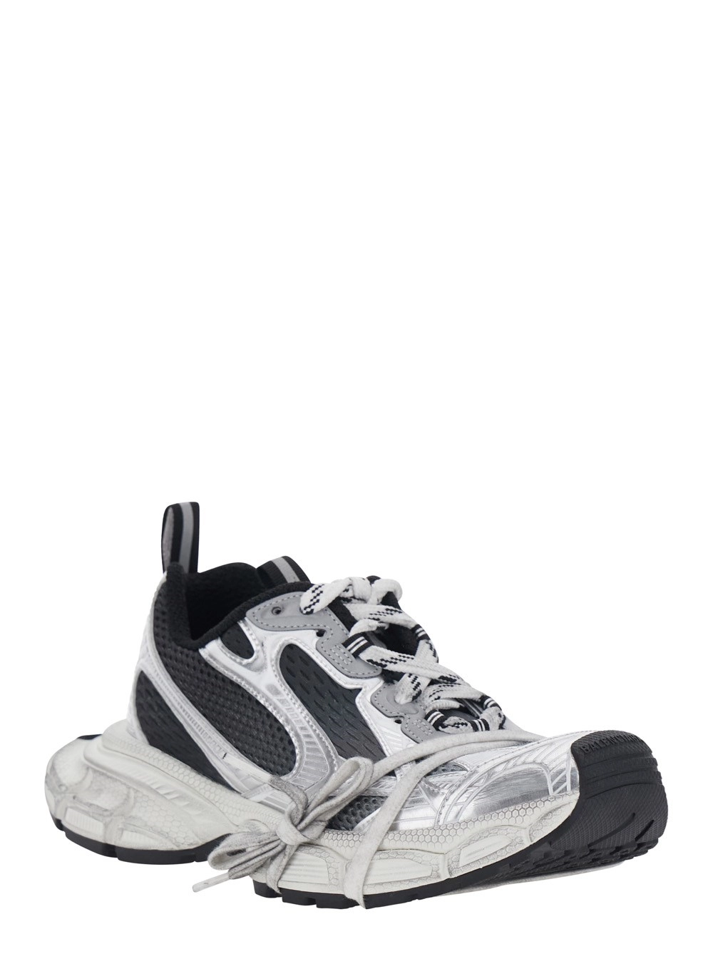 Balenciaga Sneaker '3XL' con Logo sulla Punta in Mix di Tessuto Tecnico grigie donna, view 2