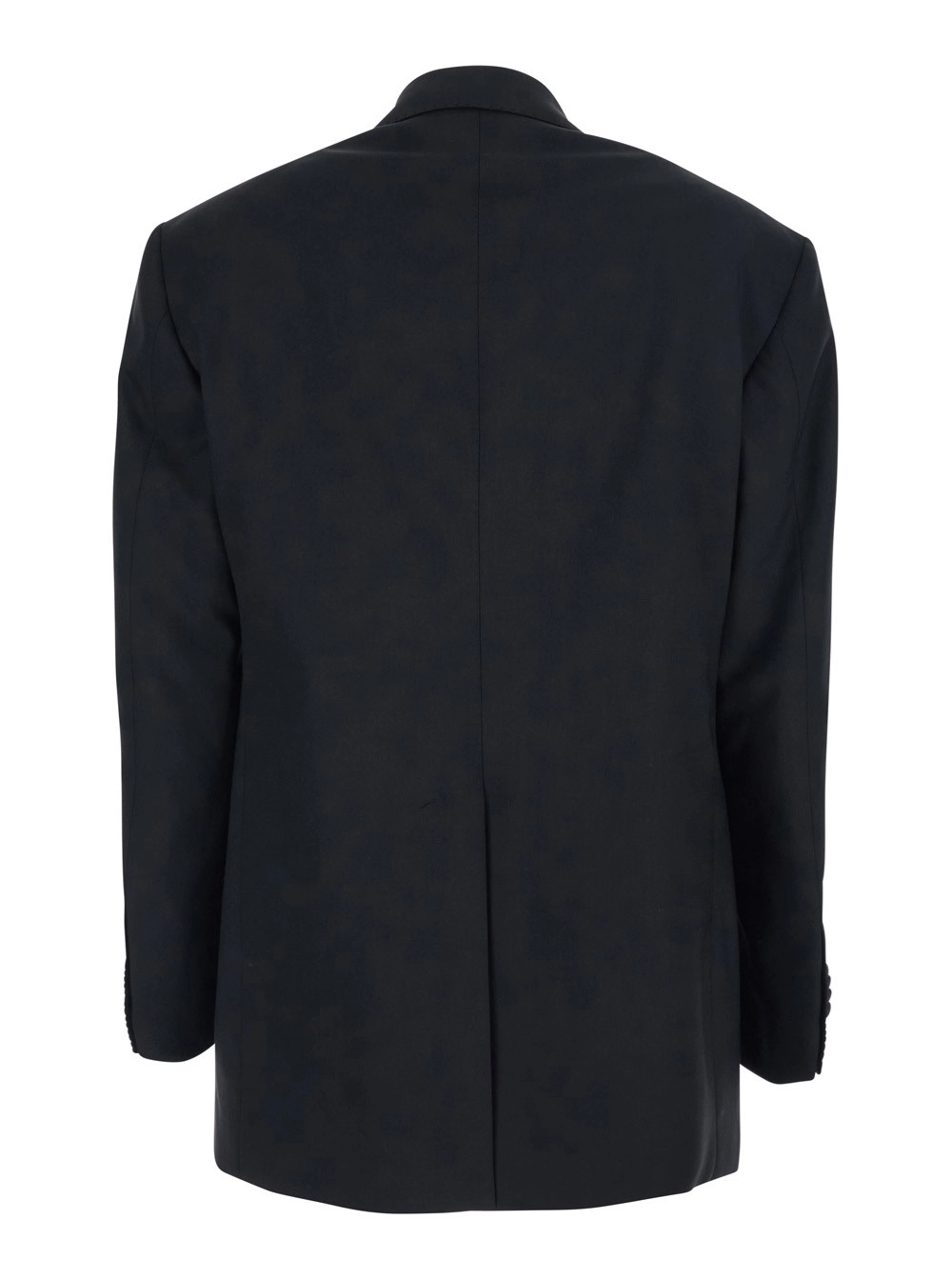 Tagliatore Giacca Doppiopetto con Revers Classici in Lana Nera Donna, view 2