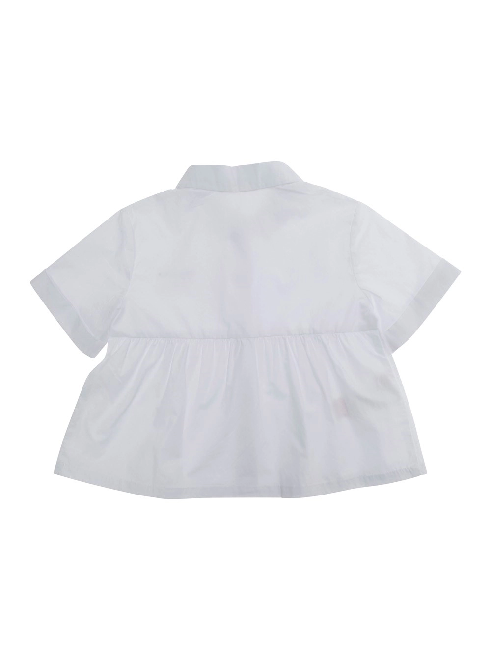 Marni kids Abito con colletto Peter Pan e Logo Lettering sul Fronte in Cotone Bianco Bambina, view 2