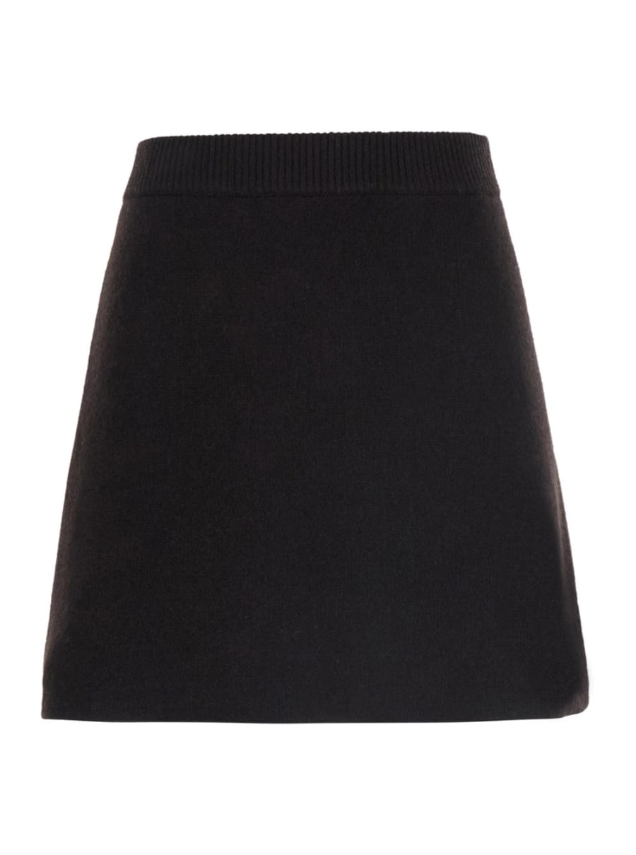 Lisa yang Gonna 'Clare' con vita a coste in cashmere nera donna