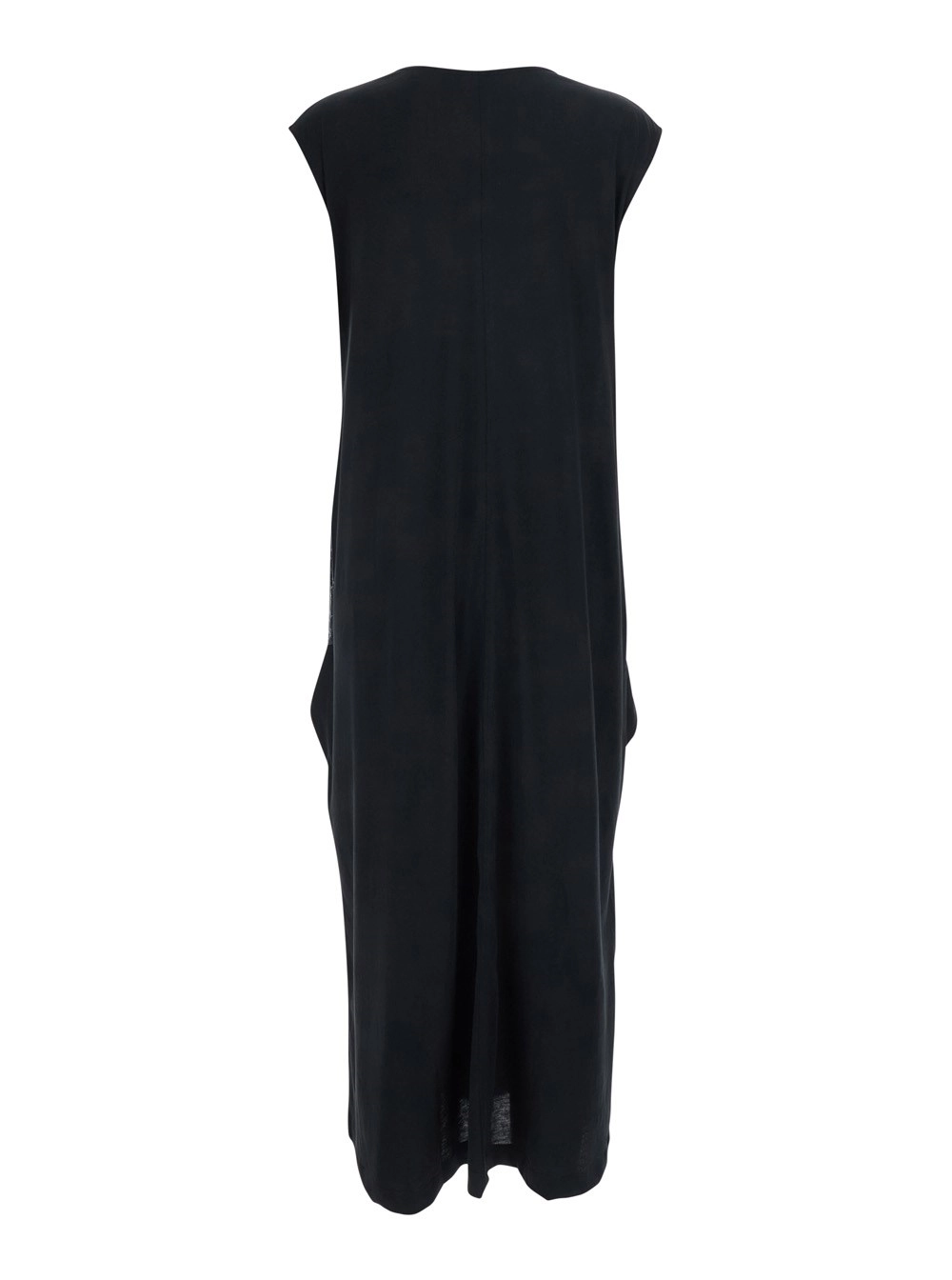 Toteme Abito lungo con dettaglio nodo in vita in tessuto Nero donna, view 2