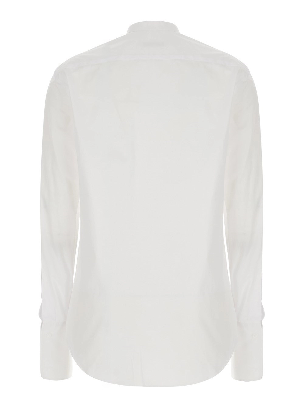 Fendi Camicia con colletto alla coreana in Popeline di cotone Bianca per donna, view 2