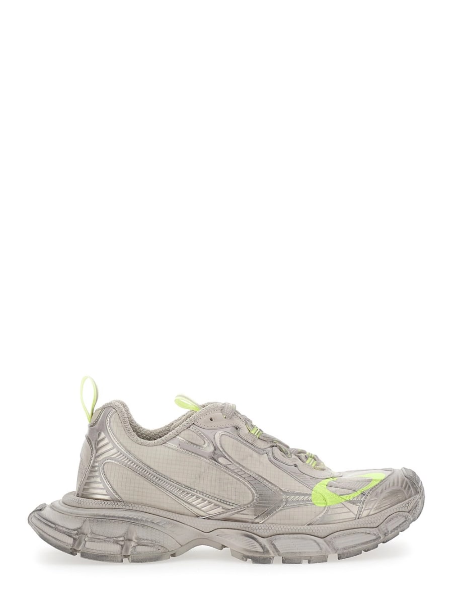 Balenciaga Sneaker Low Top '3XL' con Dettaglio Logo inTessuto Tecnico Beige Uomo