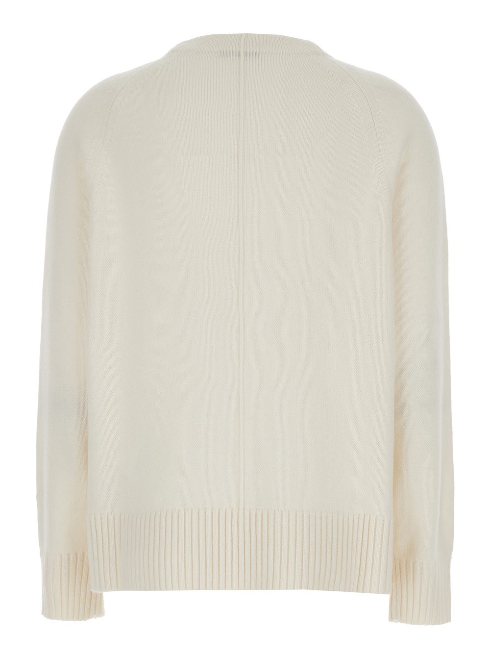 Max Mara Maglione Girocollo 'Toldim' con Dettaglio Cucitura Centrale in Cashmere Banco Donna, view 2