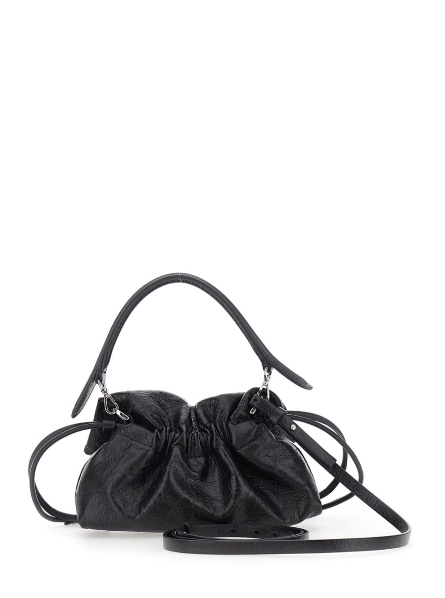 Fendi Borsa a Spalla 'Baguette' con Placca FF sul Fronte e Tracolla Regolabile e Removibile in Pelle Nera Donna, view 4