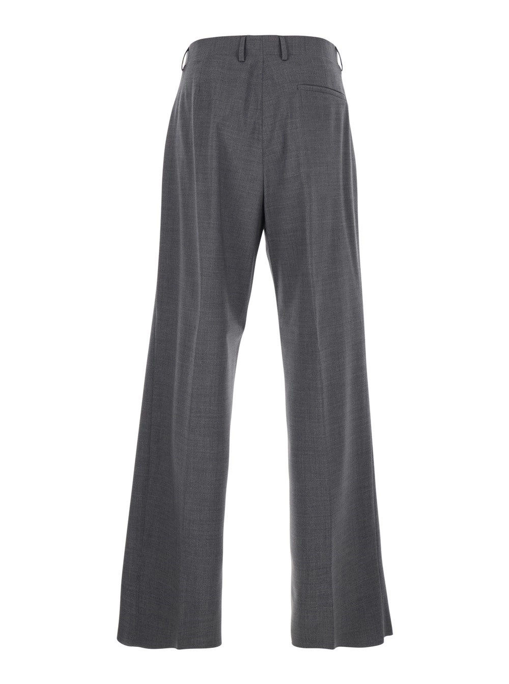 Emporio Armani Pantaloni Sartoriali con Tasca a Filetto sul Retro in Lana Grigi Uomo, view 2