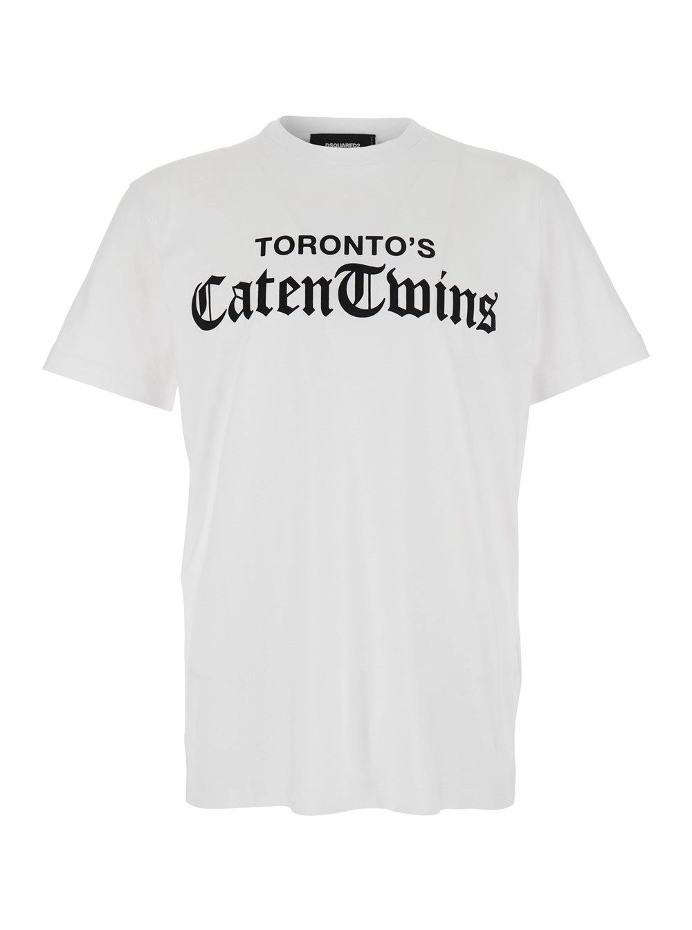 Dsquared2 T-Shirt con Logo sul Fronte in Cotone Bianca Uomo