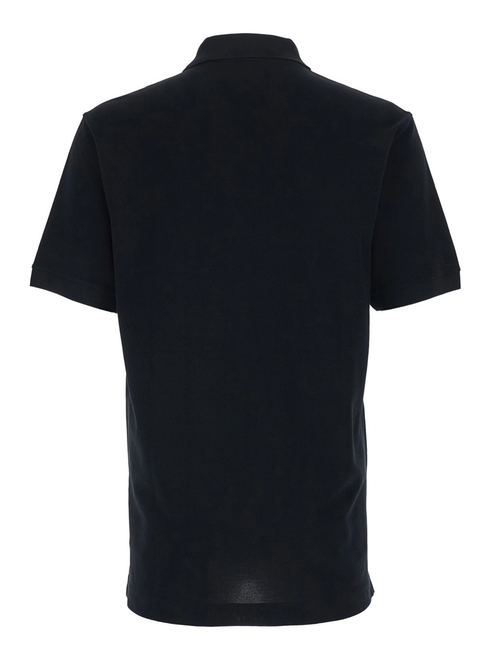 Hugo boss Polo con logo tono su tono sul fronte in cotone nera uomo, view 2
