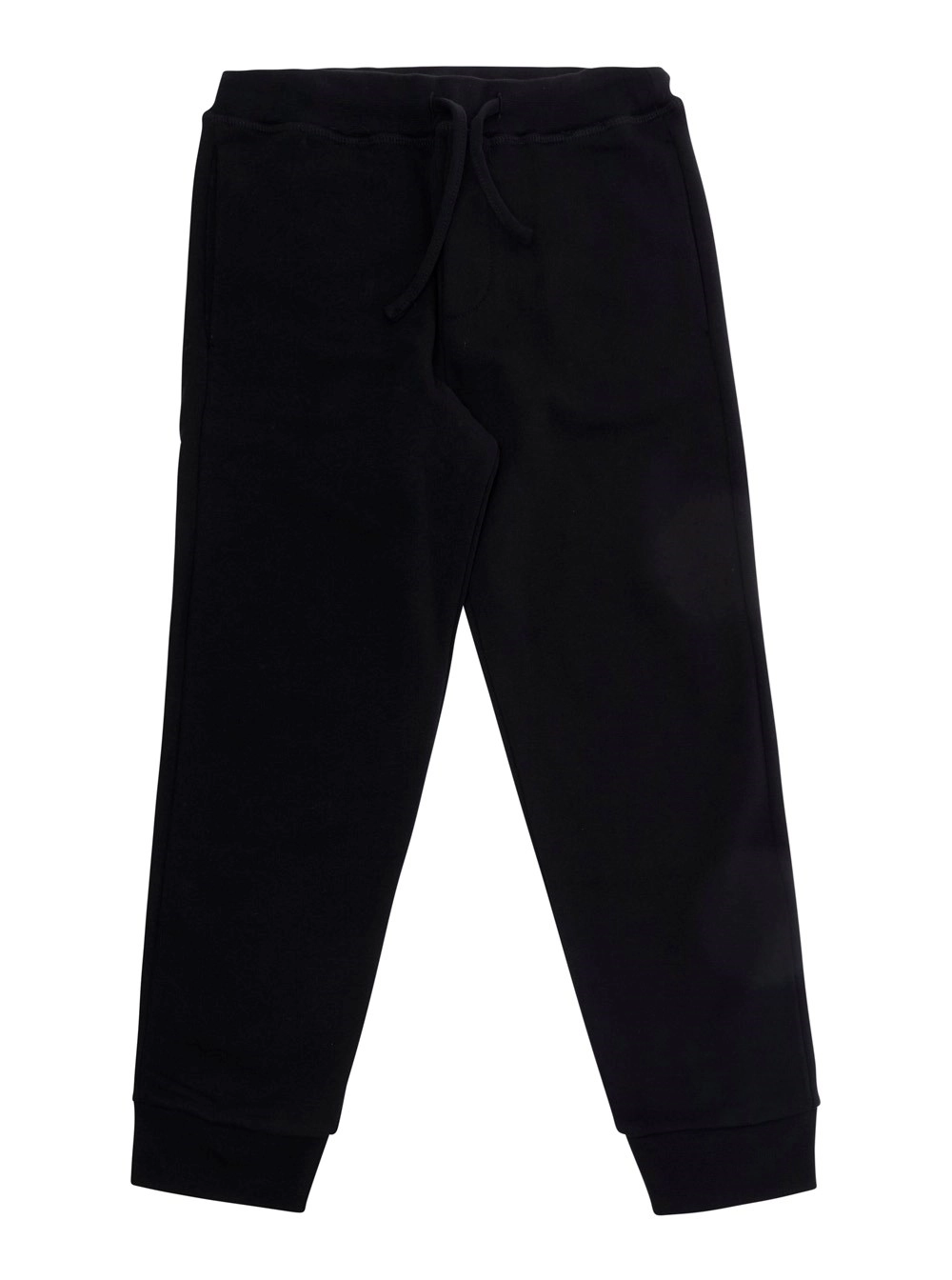 Dsquared2 kids Pantaloni con vita elasticizzata con coulisse e logo lettering sul retro in cotone neri bambino