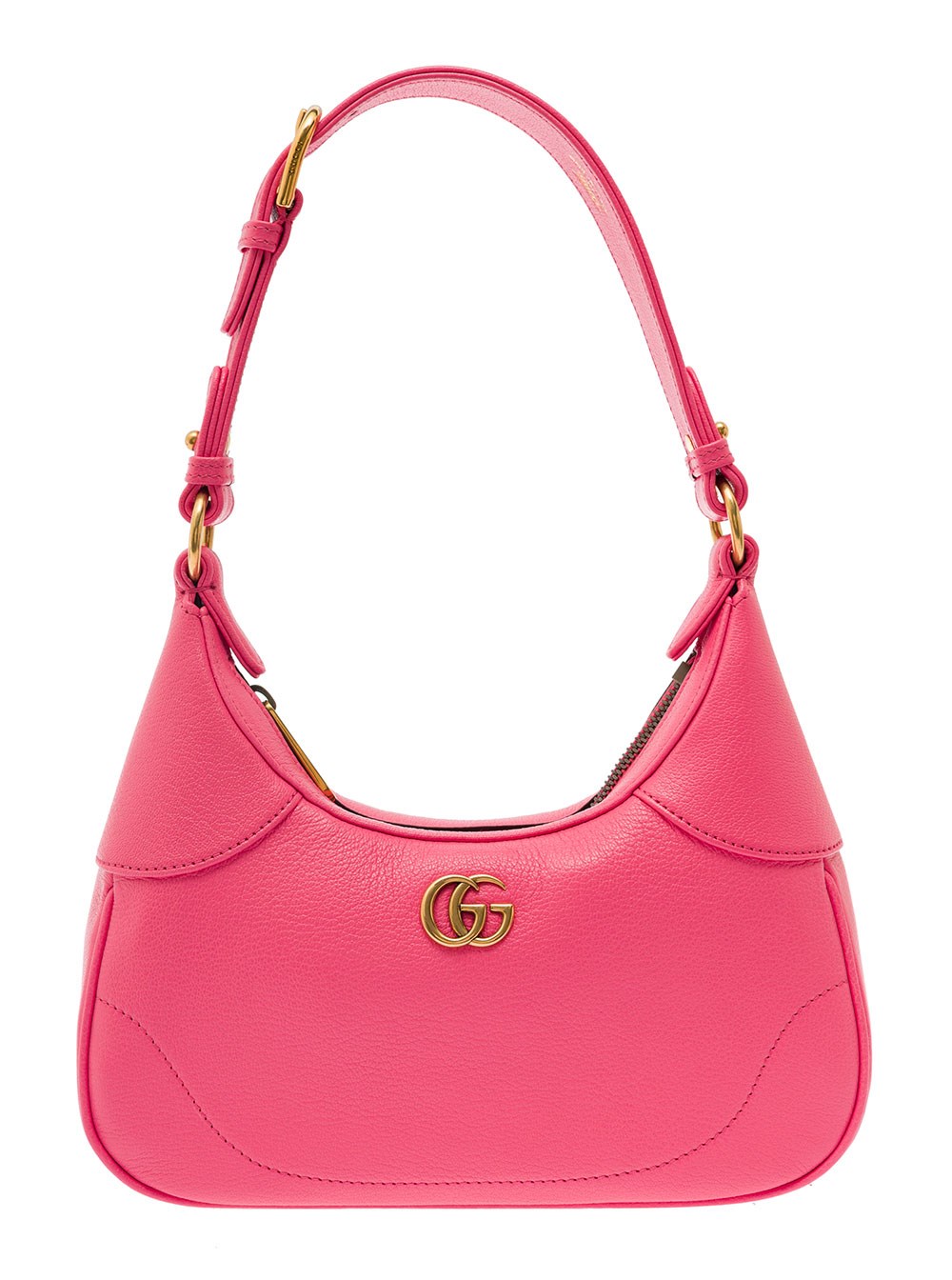 Gucci Borsa a Spalla Hobo Aphrodite Piccola Rosa in Pelle Donna