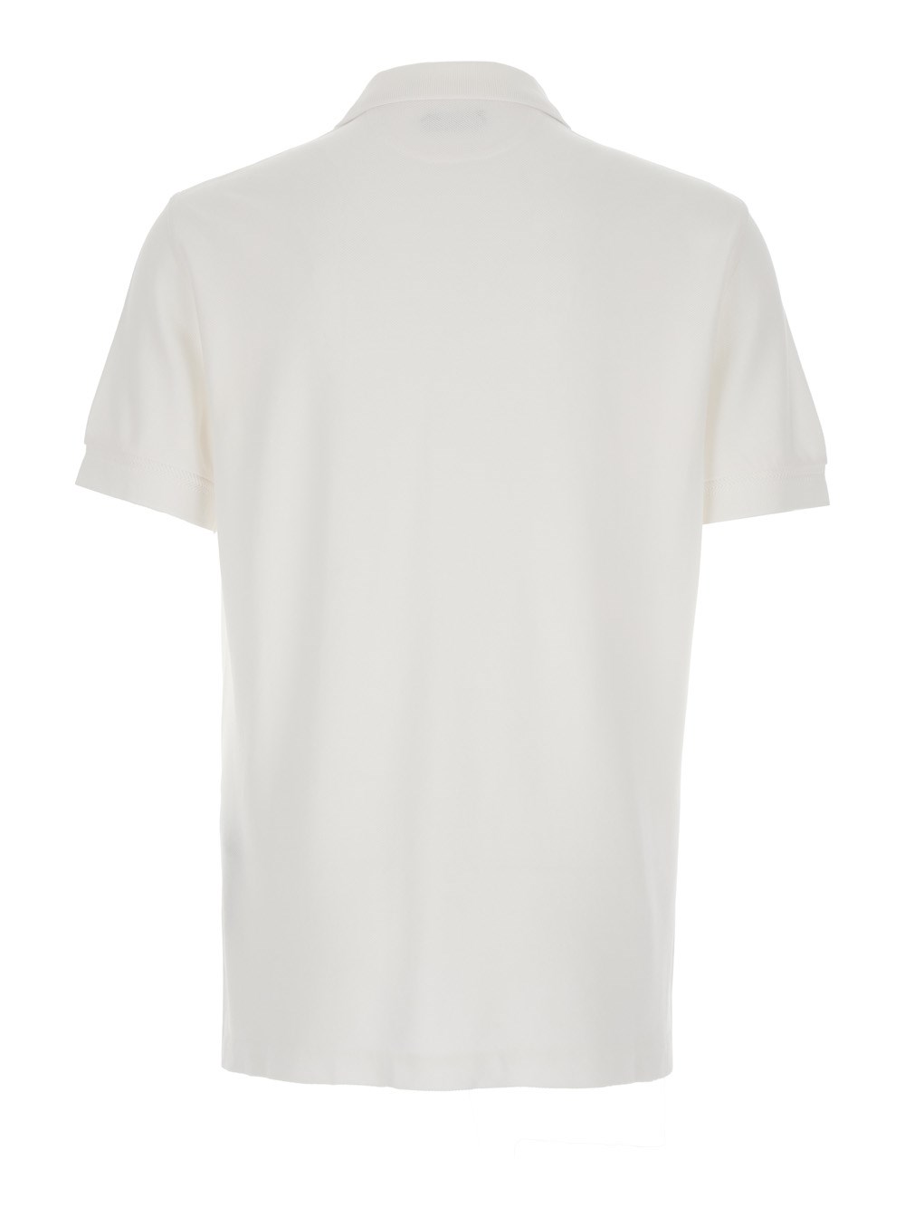 Tom Ford Polo con Colletto Classico in Misto Cotone Bianca Uomo, view 2
