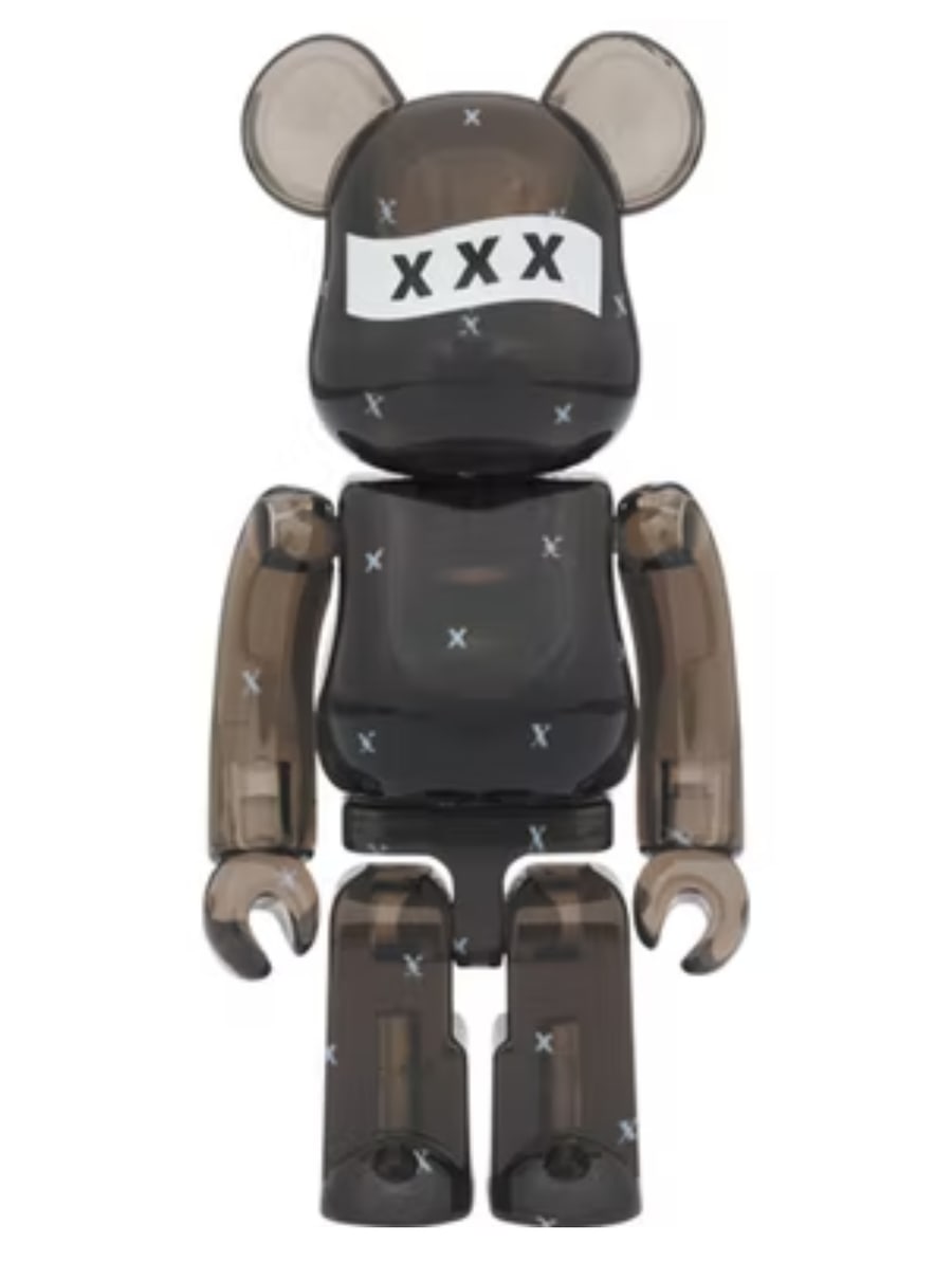 Medicom toy Set Bearbrick 400% God Selection XXX in Plastica Trasparente Grigia per unisex, view 2