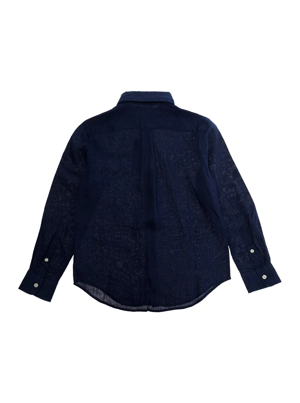 Polo ralph lauren kids Camicia Blu con Collo Classico e Logo sul fronte in Lino bambino, view 2
