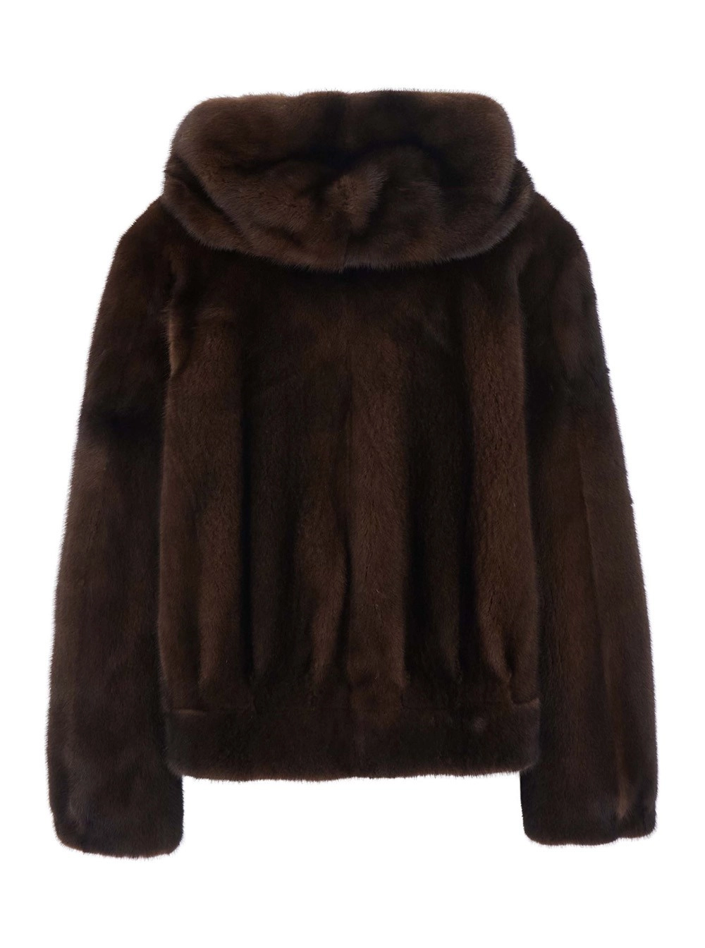 Suprema Giubbotto con chiusura a zip e cappuccio fisso in pelliccia Marrone donna, view 2