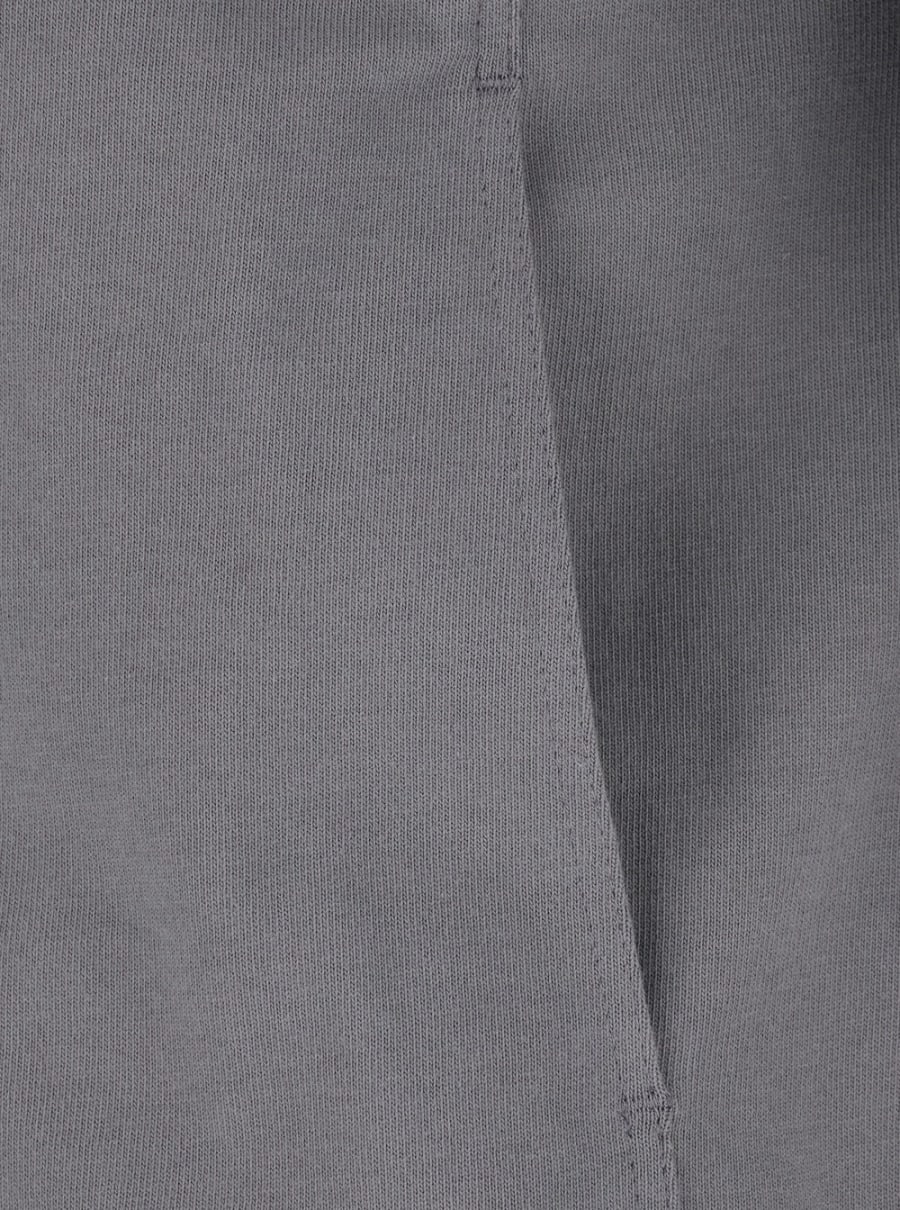 Rick Owens Felpa 'BAUHAUS JOGGER' con collo alto e chiusura asimmetrica con zip in cotone grigia uomo, view 3