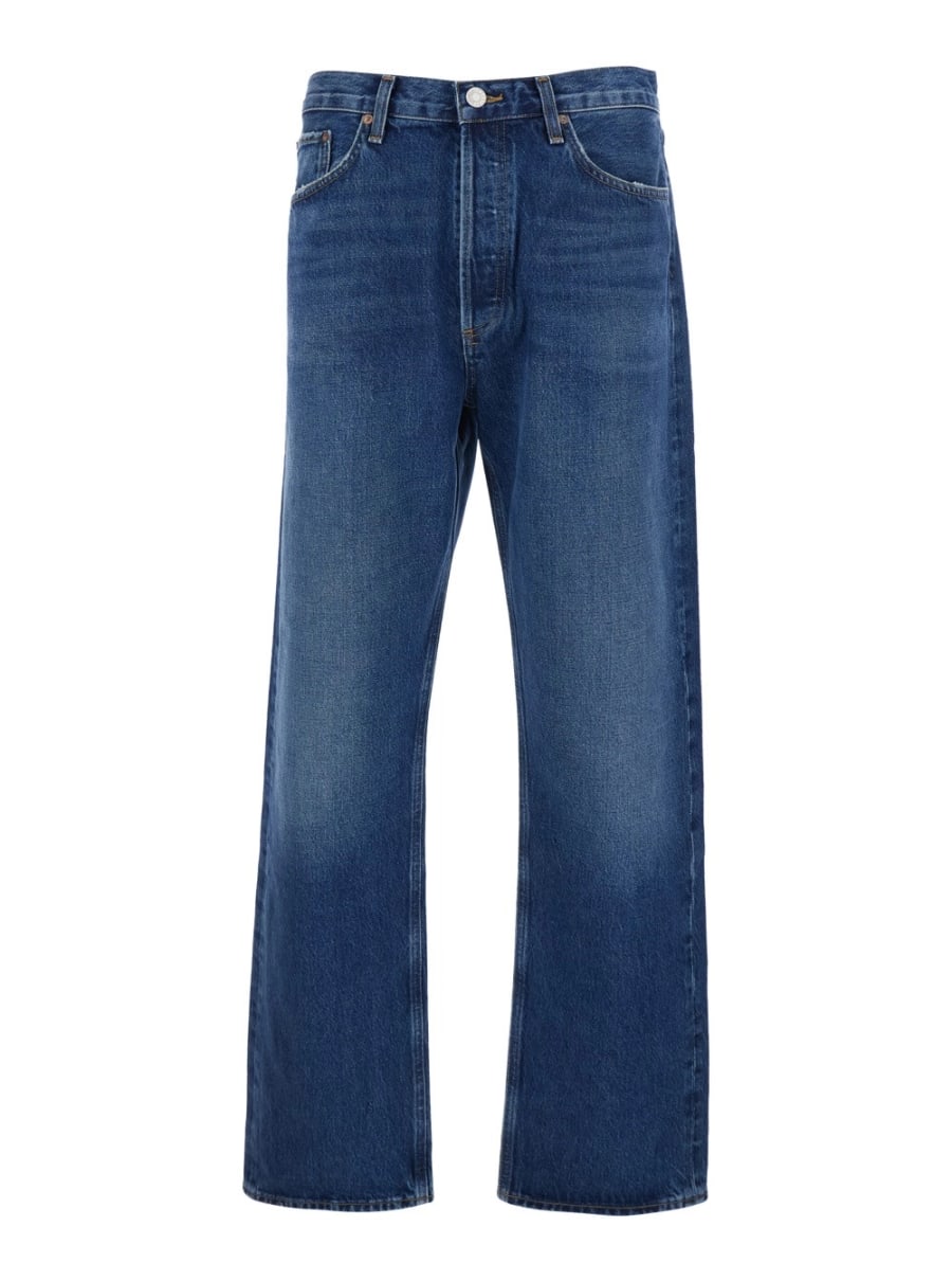 Agolde Jeans '90's' con Design a Cinque Tasche in Denim Blu Uomo