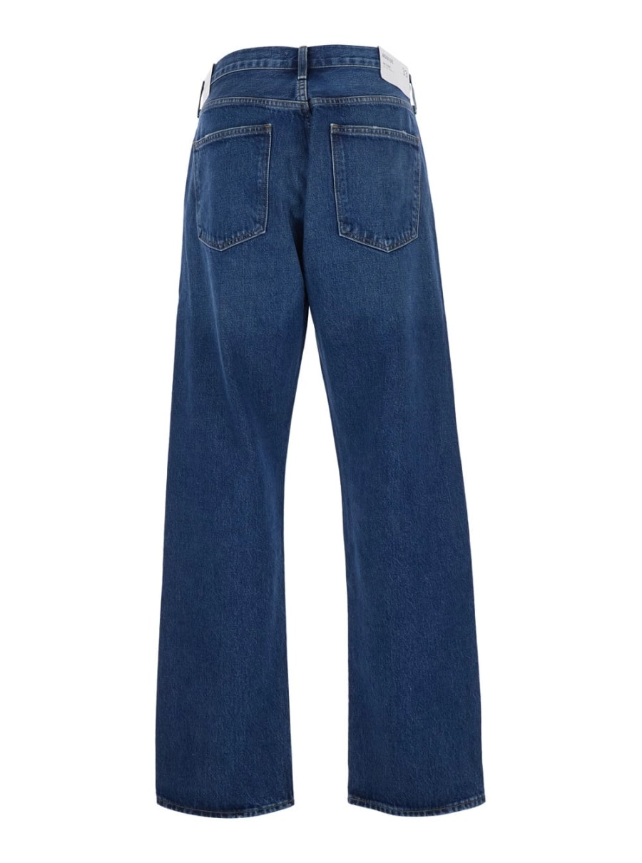Agolde Jeans '90's' con Design a Cinque Tasche in Denim Blu Uomo, view 2