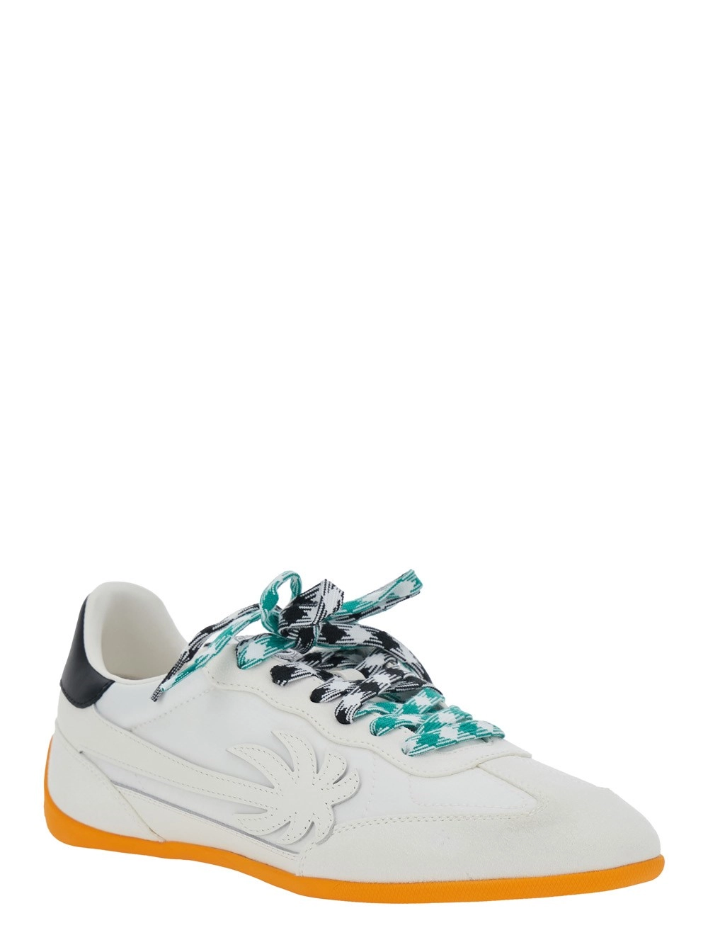 Palm Angels Sneaker 'Pa 5' Low Top con Patch Logo sulla Linguetta e Tallone a Contrasto con Logo in Pelle Bianca Uomo, view 2