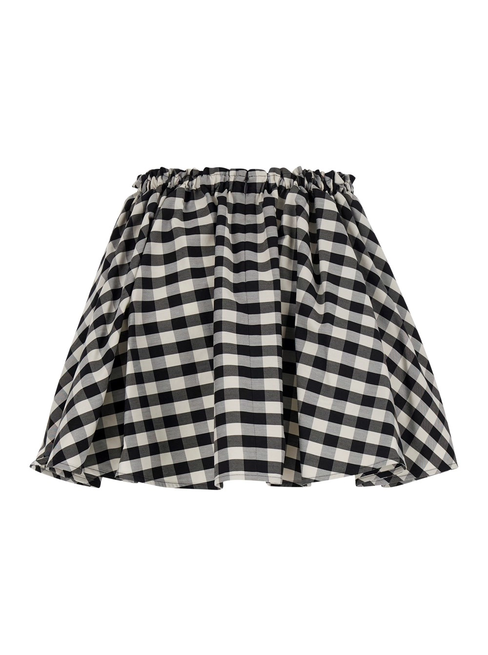 Givenchy Gonna con cintura in vita e motivo a quadri all-over in in misto Cotone Bianca e Nera Donna, view 2