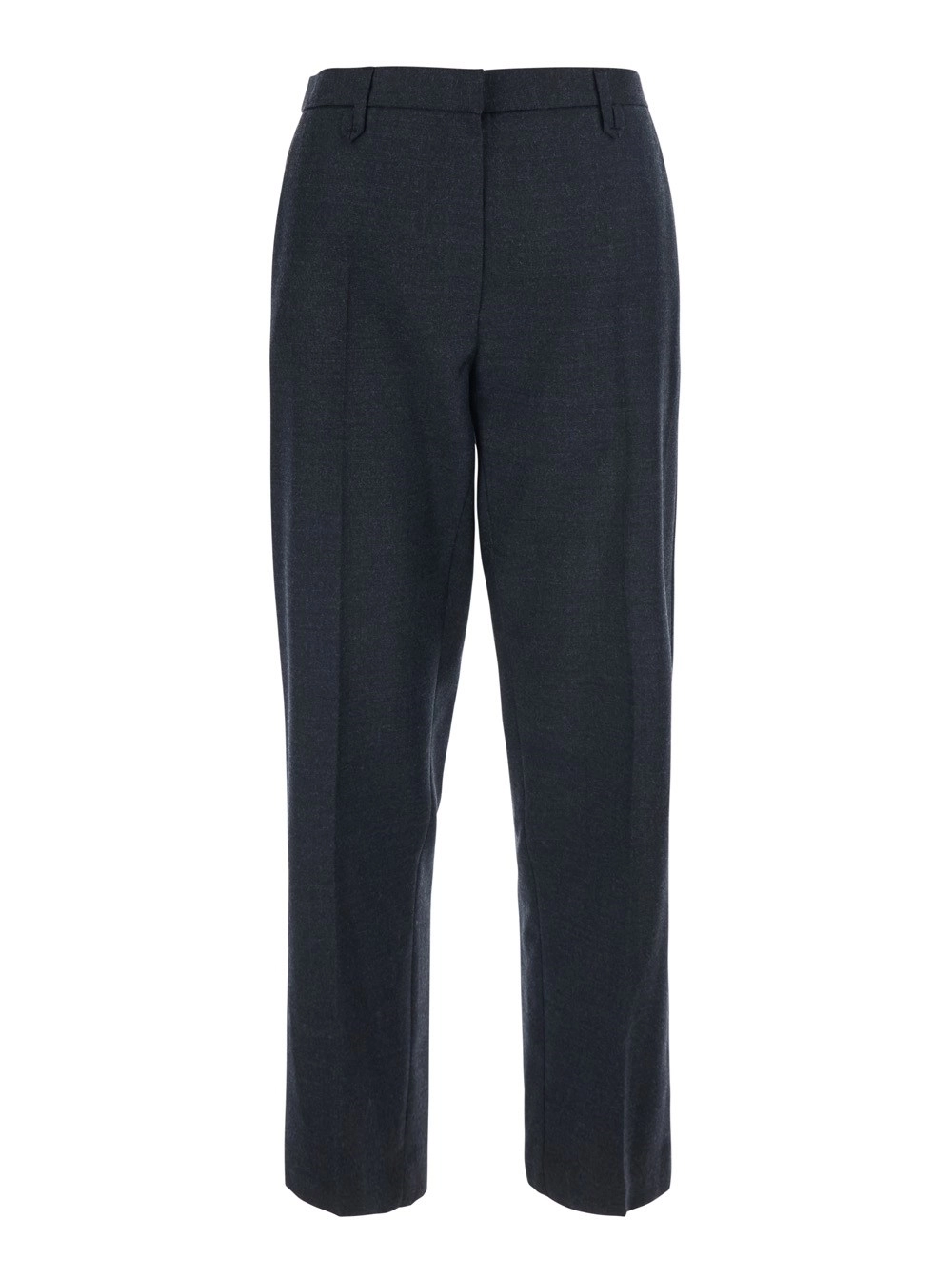 Tela Pantaloni 'Finn' con chiusura nascosta sul fronte in misto lana grigi donna