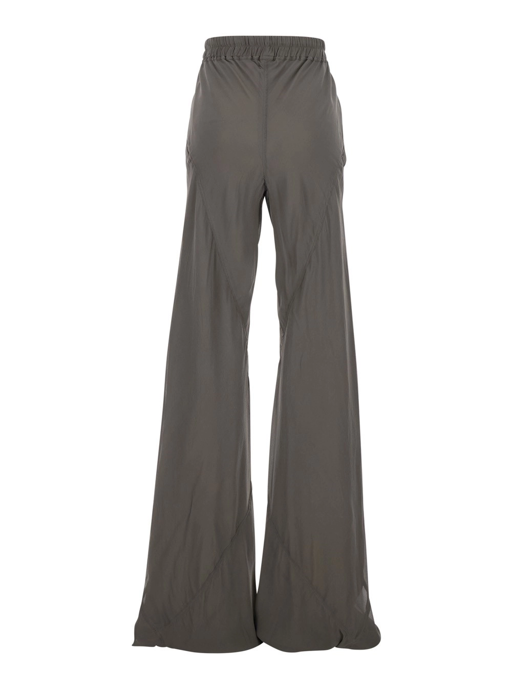 Rick Owens Pantalone 'Bias' con Vita Elasticizzata con Coulisse in Misto Tessuto e Seta Grigi Donna, view 2