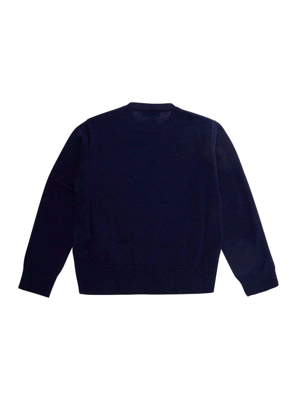 Dsquared2 kids Maglione Girocollo con Logo Lettering sul Fronte in Lana Blu Bambino, view 2