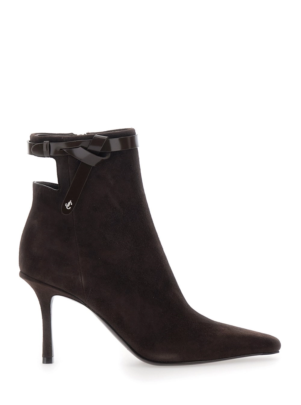Jimmy Choo Stivaletti 'Camie' con Dettagli con Nodo in Suede Marroni Donna
