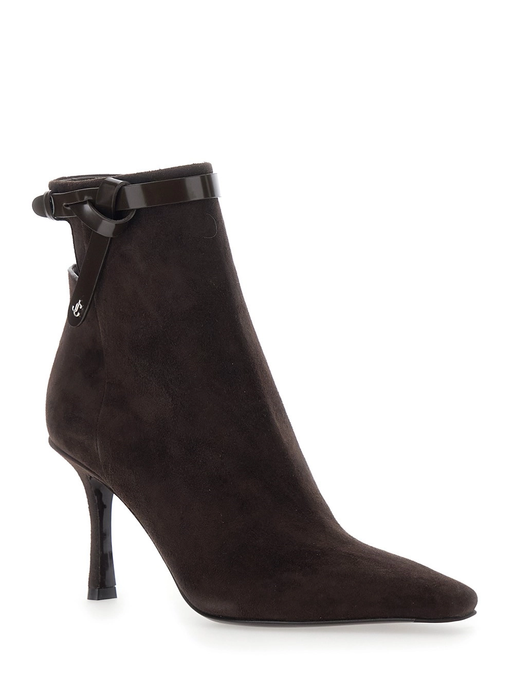 Jimmy Choo Stivaletti 'Camie' con Dettagli con Nodo in Suede Marroni Donna, view 2