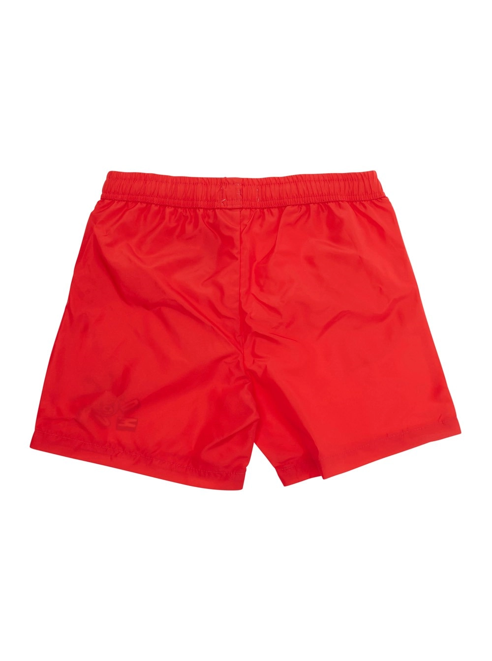 Moschino kids Costume da Bagno con vita elasticizzata e logo sul fronte in tessuto tecnico rosso bambino, view 2