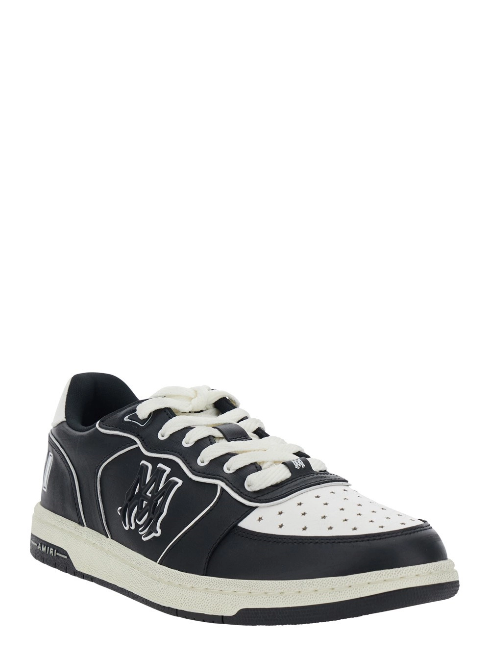 Amiri Sneakers 'NEWPORT' con Tomaia in Pelle Nera, view 2