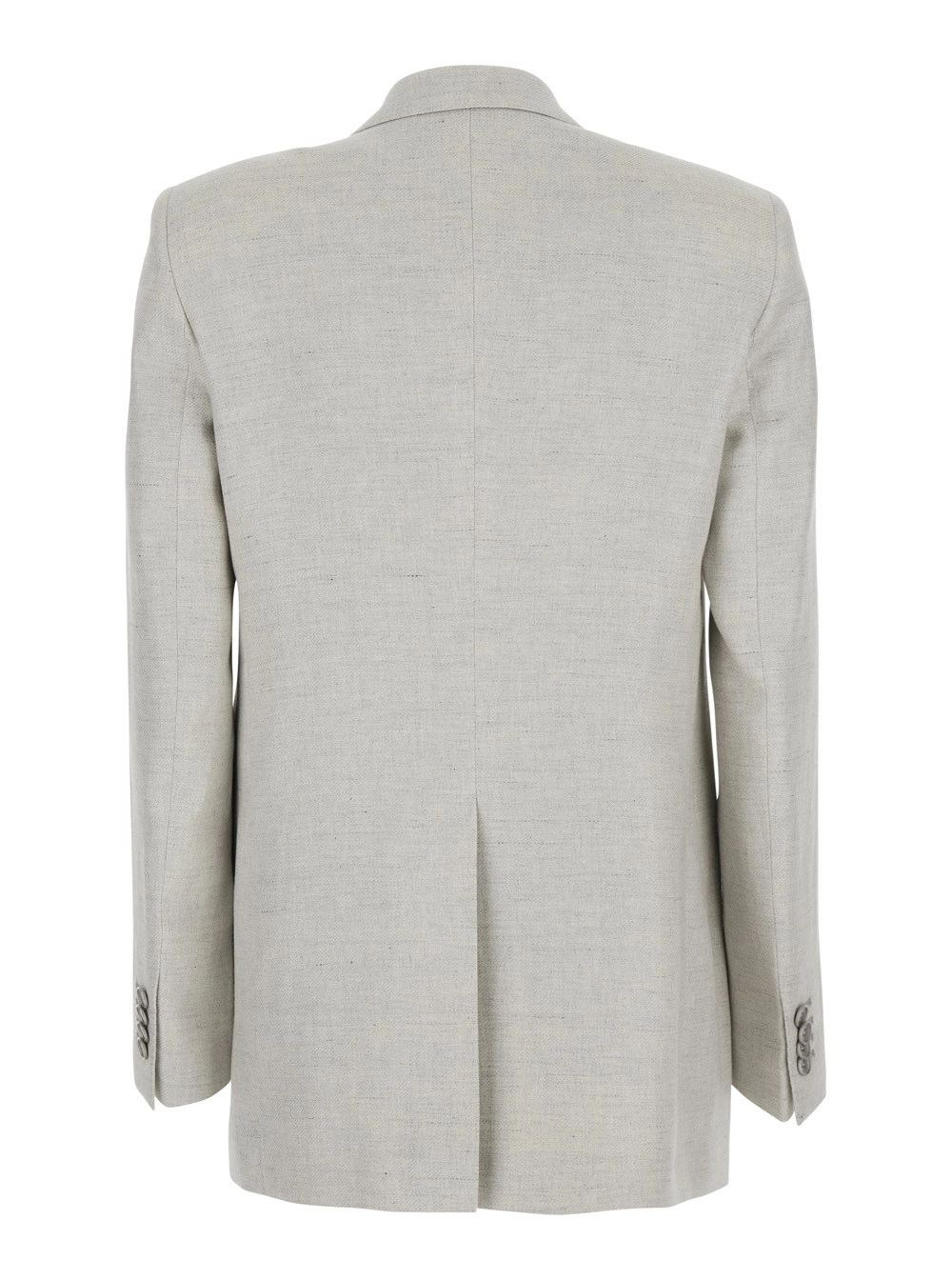 Tagliatore JASMINE SILK WOOL Giacca con Collo e Chiusura Frontale in Bianco Donna, view 2