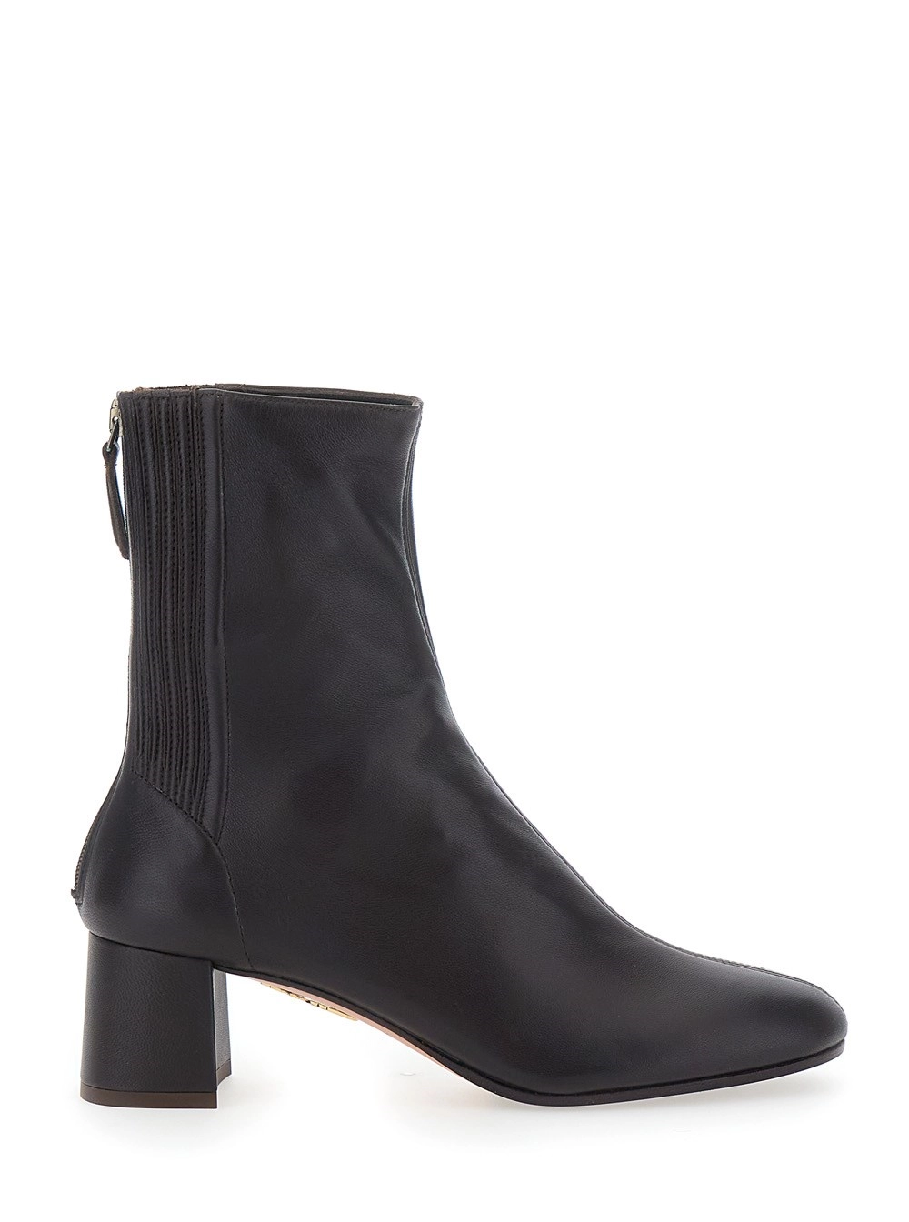 Aquazzura Stivaletti alla Caviglia 'SAINT HONORE' con chiusura con zip sul retro in Pelle marroni Donna