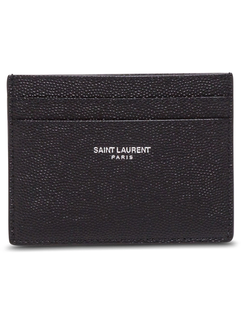 Saint Laurent Portacarte in pelle Nera Grain de Poudre Saint Laurent Uomo