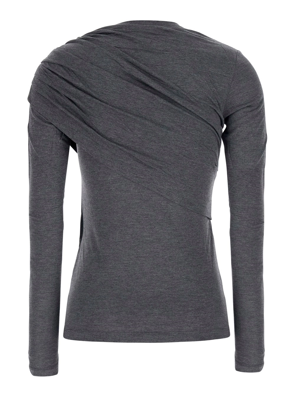 Marant etoile Top 'Dressi' con motivo drappeggiato sul fronte in viscosa grigio donna, view 2