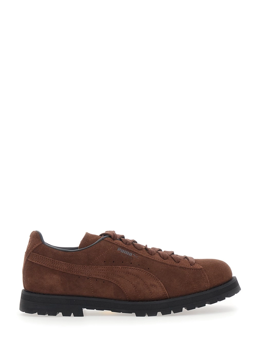 Puma Sneakers con logo impresso sul lato in suede Marroni uomo