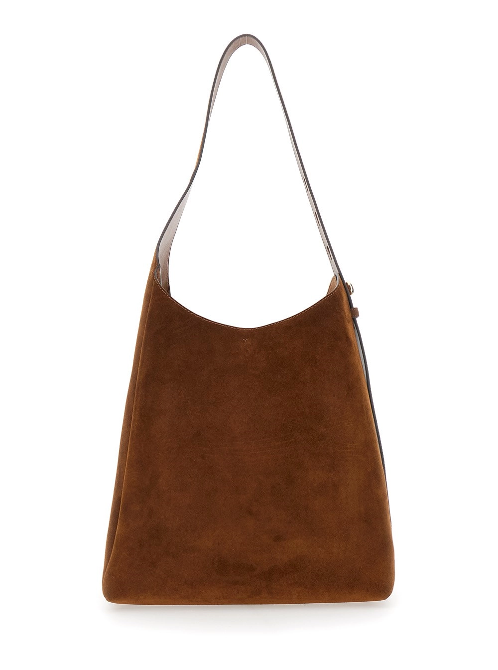 Tory Burch Borsa a Spalla 'Romy' con Tracolla Regolabile in Pelle Scamosciata Marrone Donna