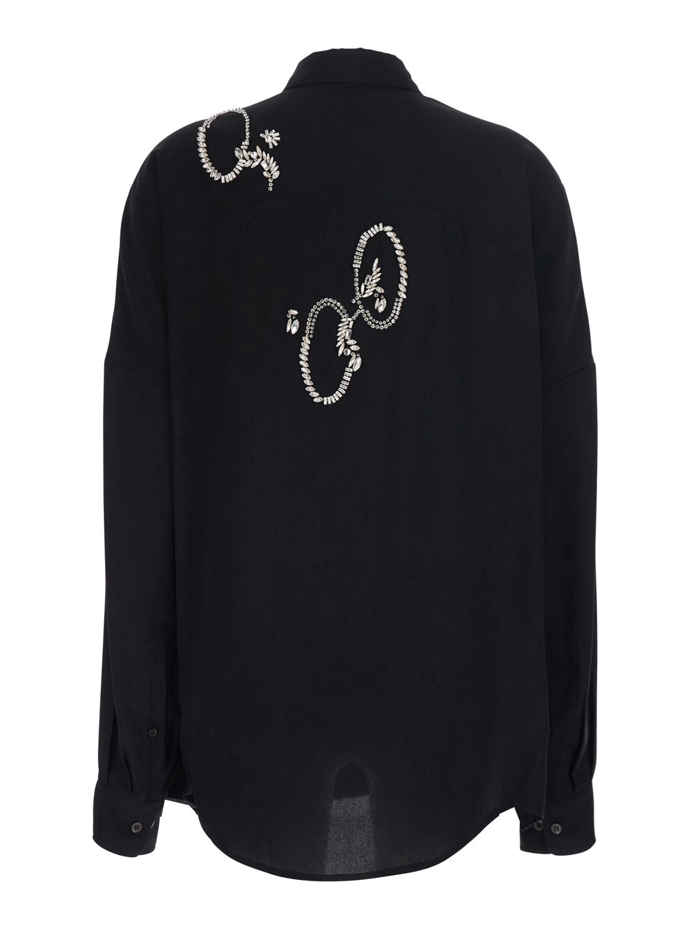 Dries Van Noten CASIA EMB Black Blouse con Dettagli Ricamati in Viscosa Donna, view 2