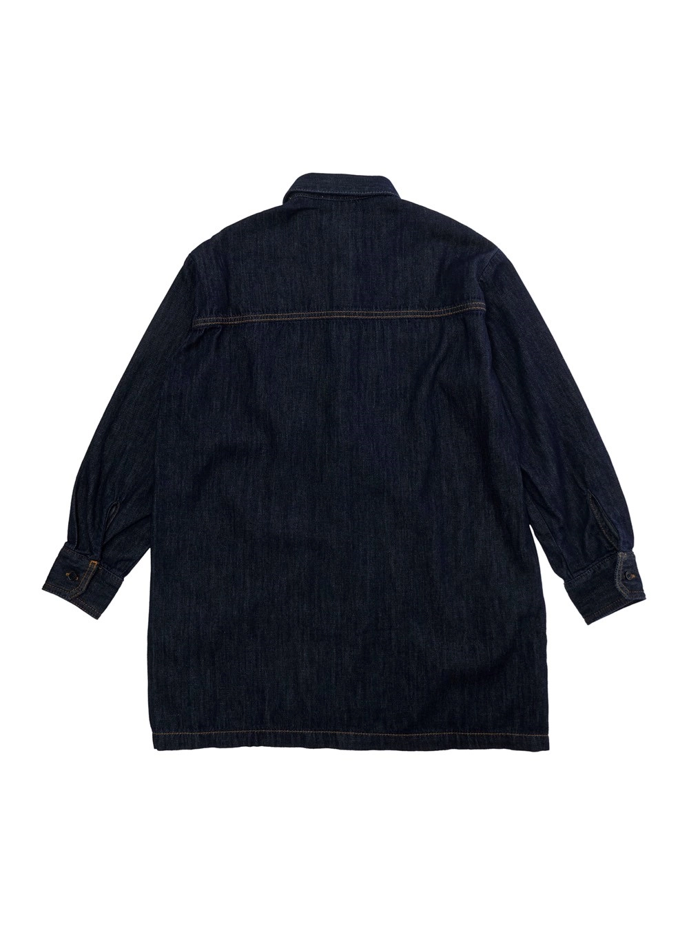 Marni kids Abito con colletto classico e tasca applicata con logo lettering in denim blu bambina, view 2