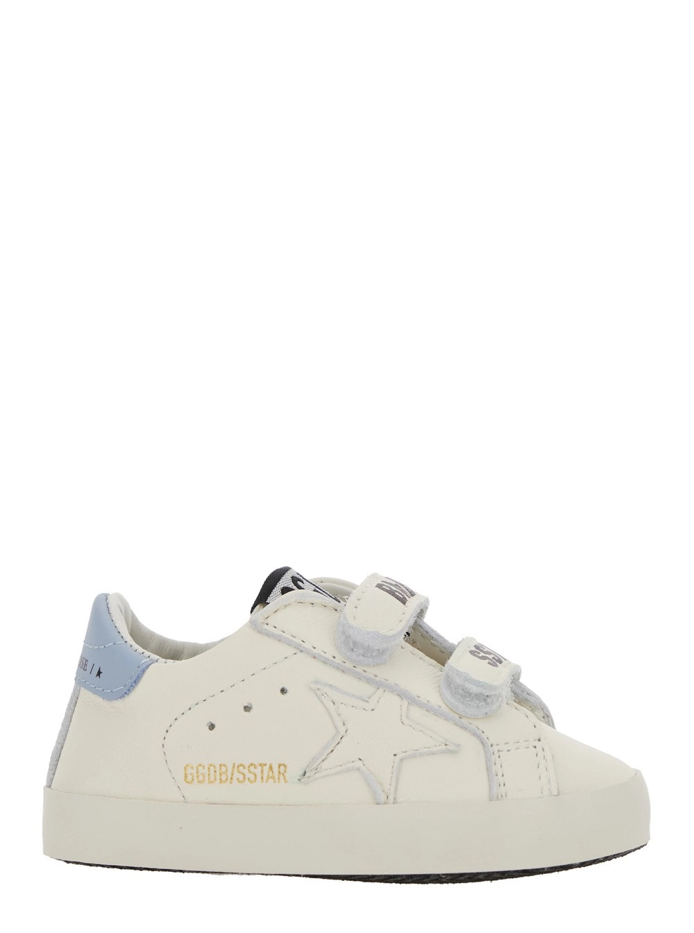 Golden goose kids Sneaker con Patch Stella sul Lato e Patch Logo sulla Linguetta in Pelle Bianca Baby