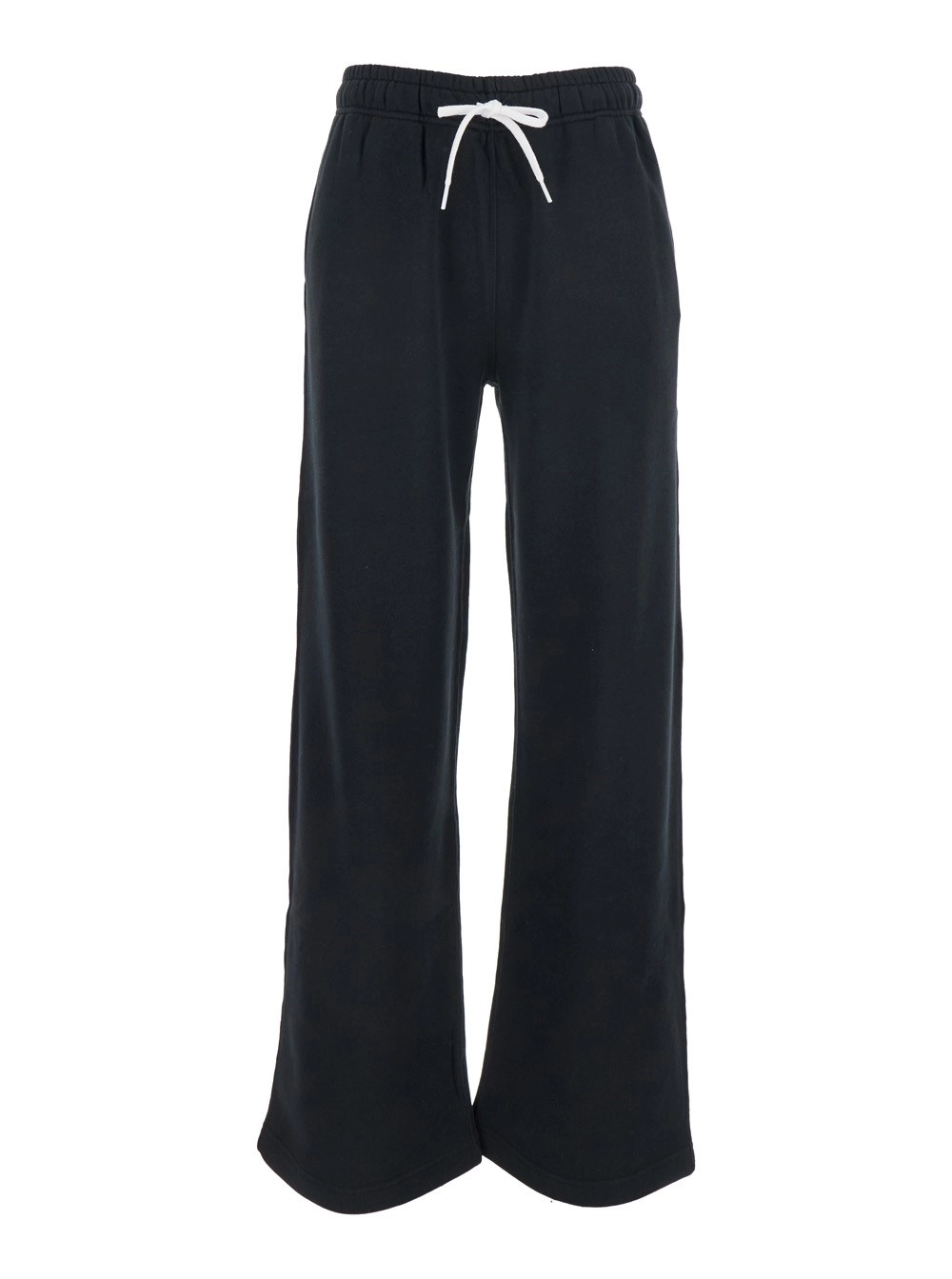 Polo Ralph Lauren Pantalone con vita elasticizzata e coulisse in misto cotone nero donna