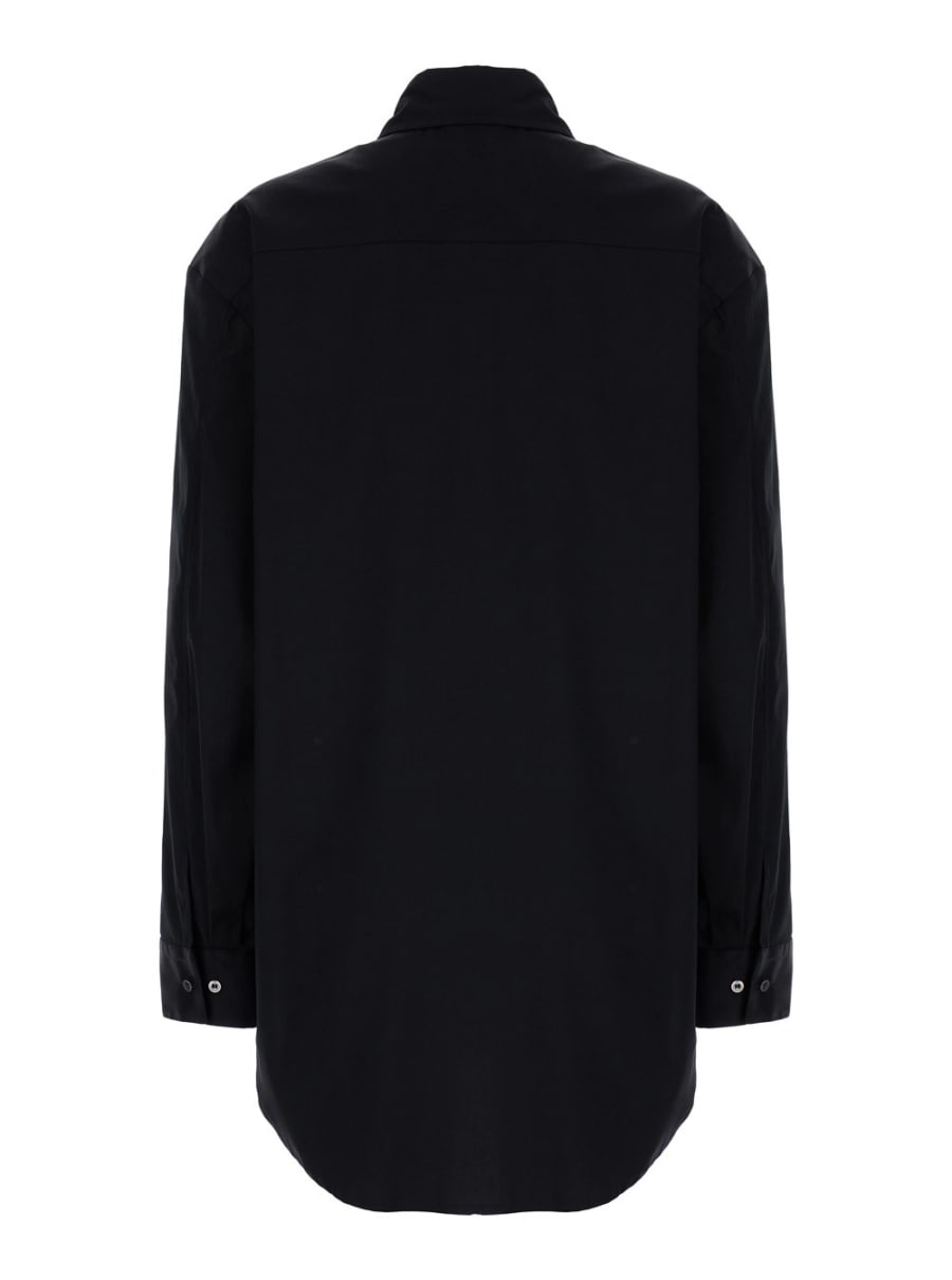Leplain Camicia Oversize in Cotone Nera Donna, view 2