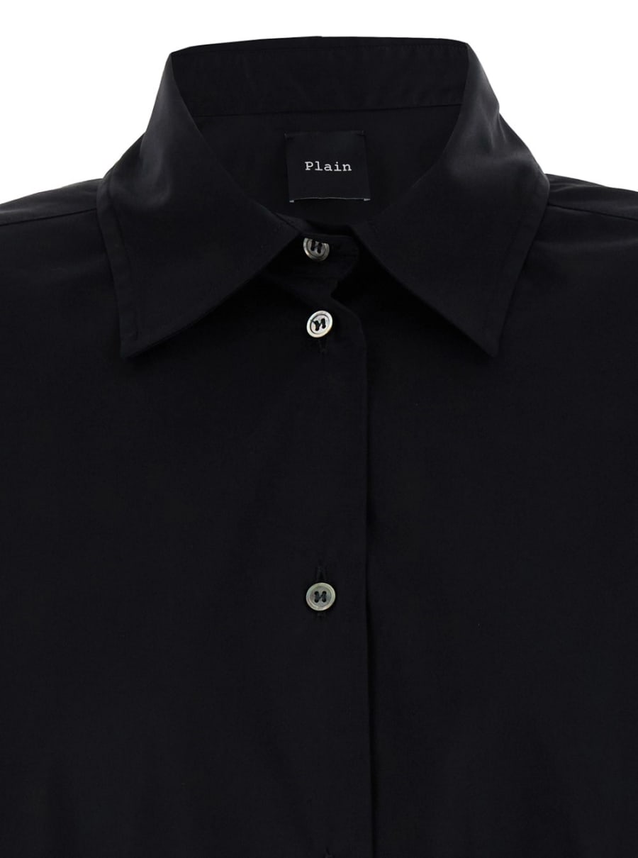 Leplain Camicia Oversize in Cotone Nera Donna, view 3
